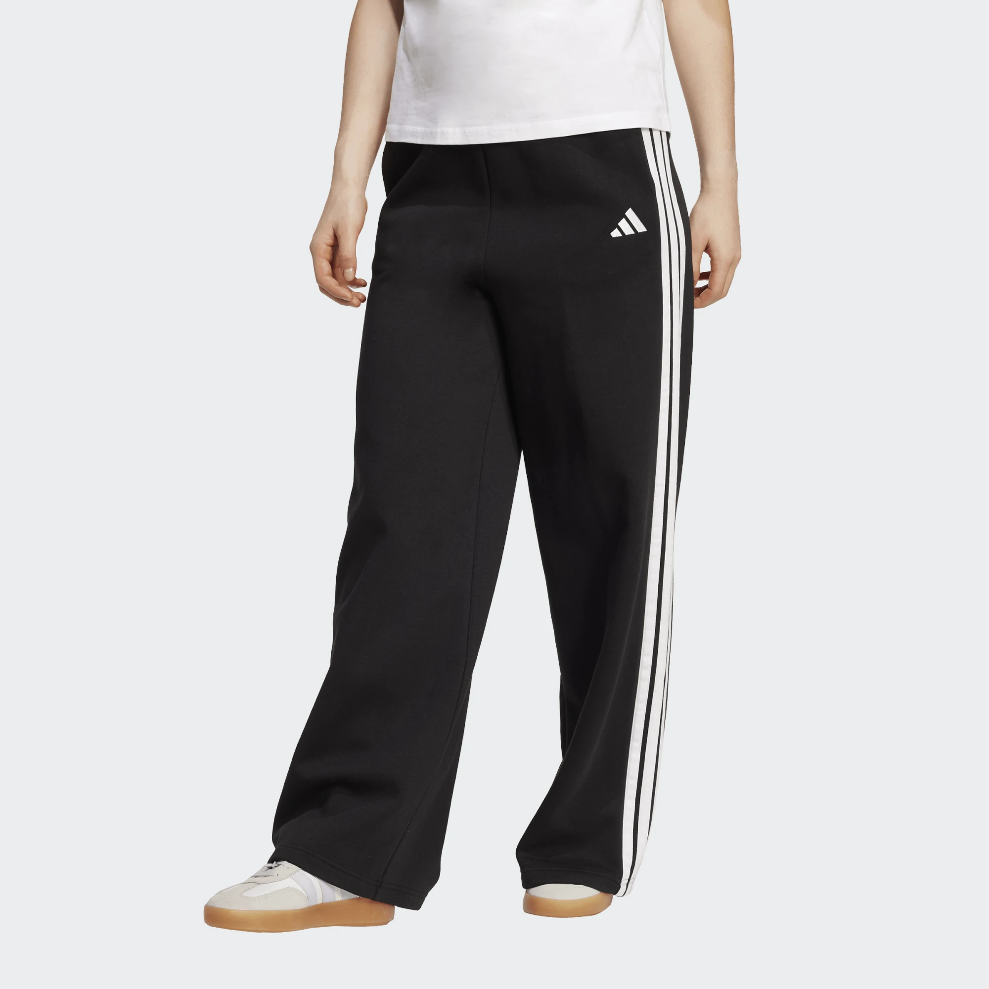 Adidas Sportswear 3-Stripes Fleece Wide Γυναικεία Φόρμα