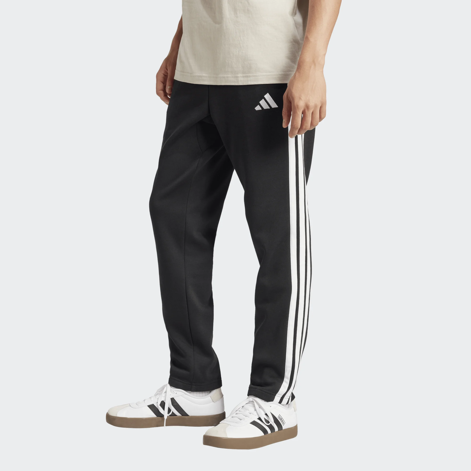 Adidas 3Stripes Fleece Open Hem Pant Ανδρικό Παντελόνι Φόρμα