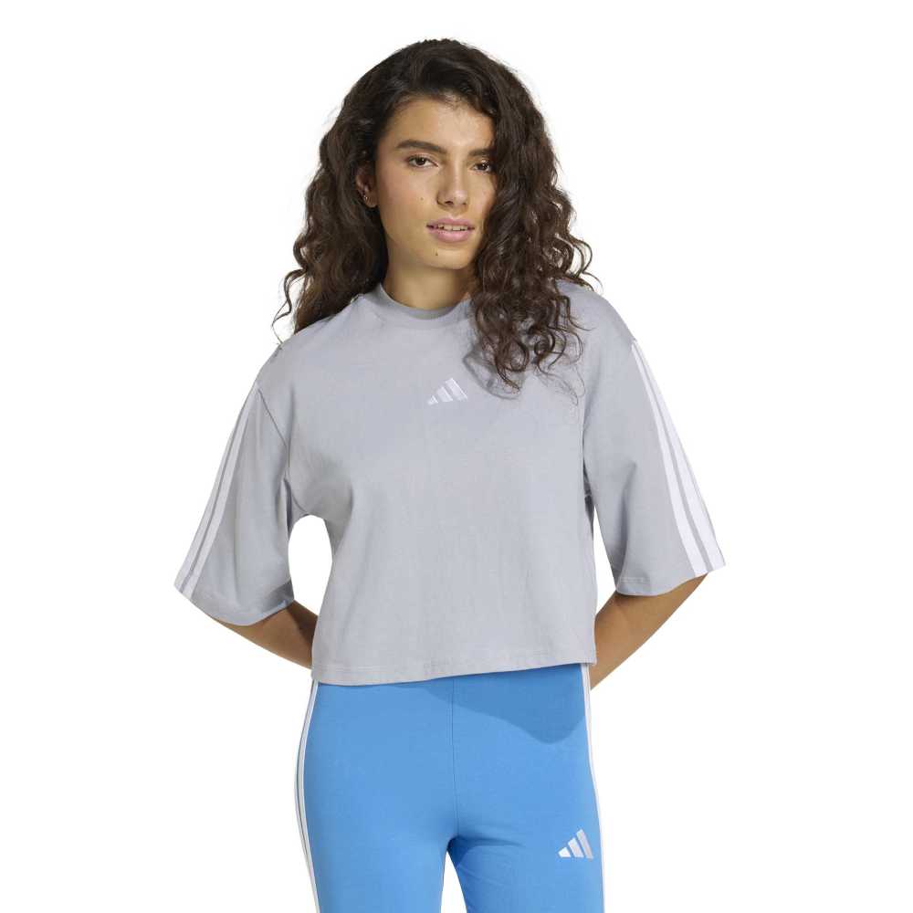 Adidas 3-Stripes Cotton Loose Γυναικείο T-Shirt