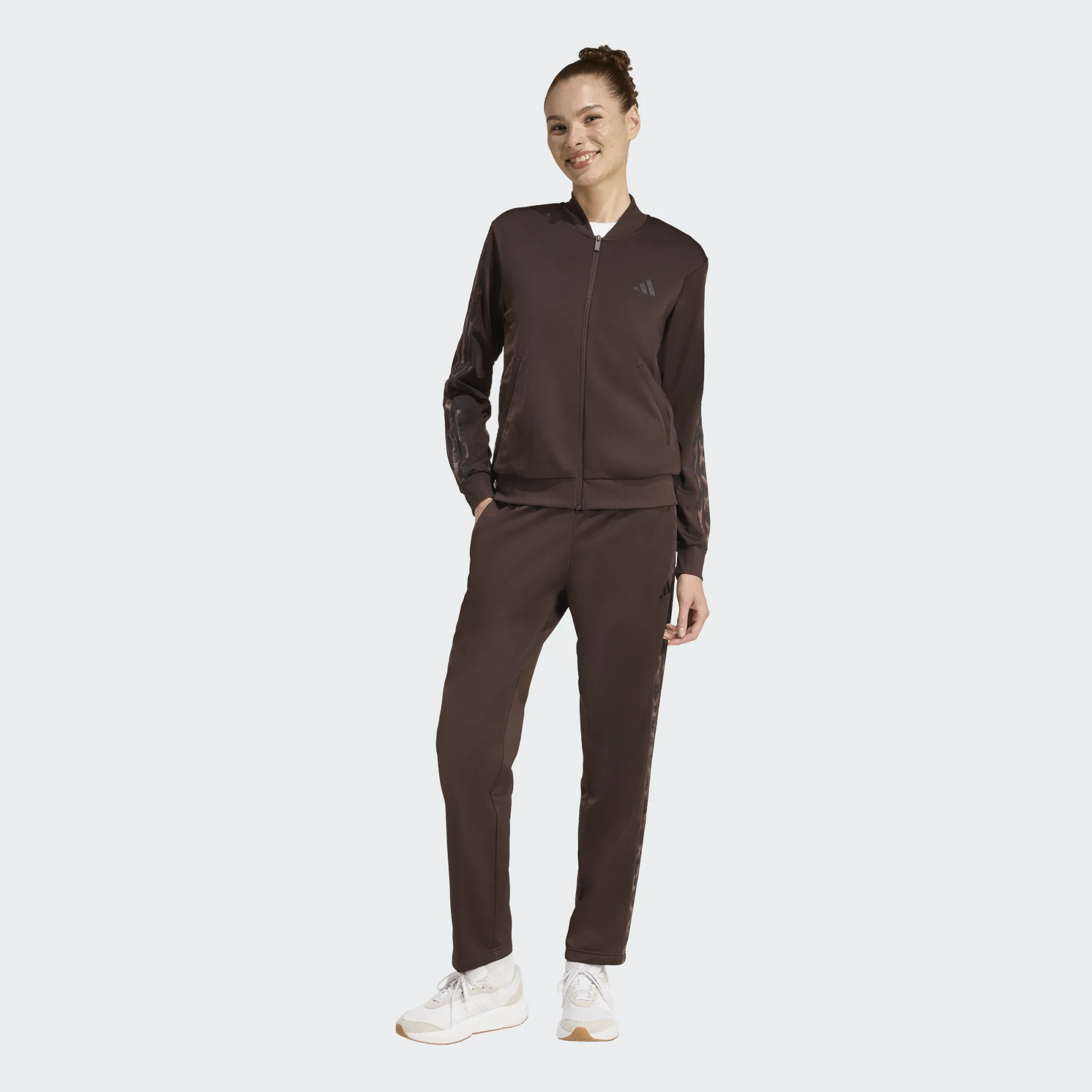 Adidas 3-Stripes Leopard Print Tracksuit Γυναικείο Σετ Φόρμας