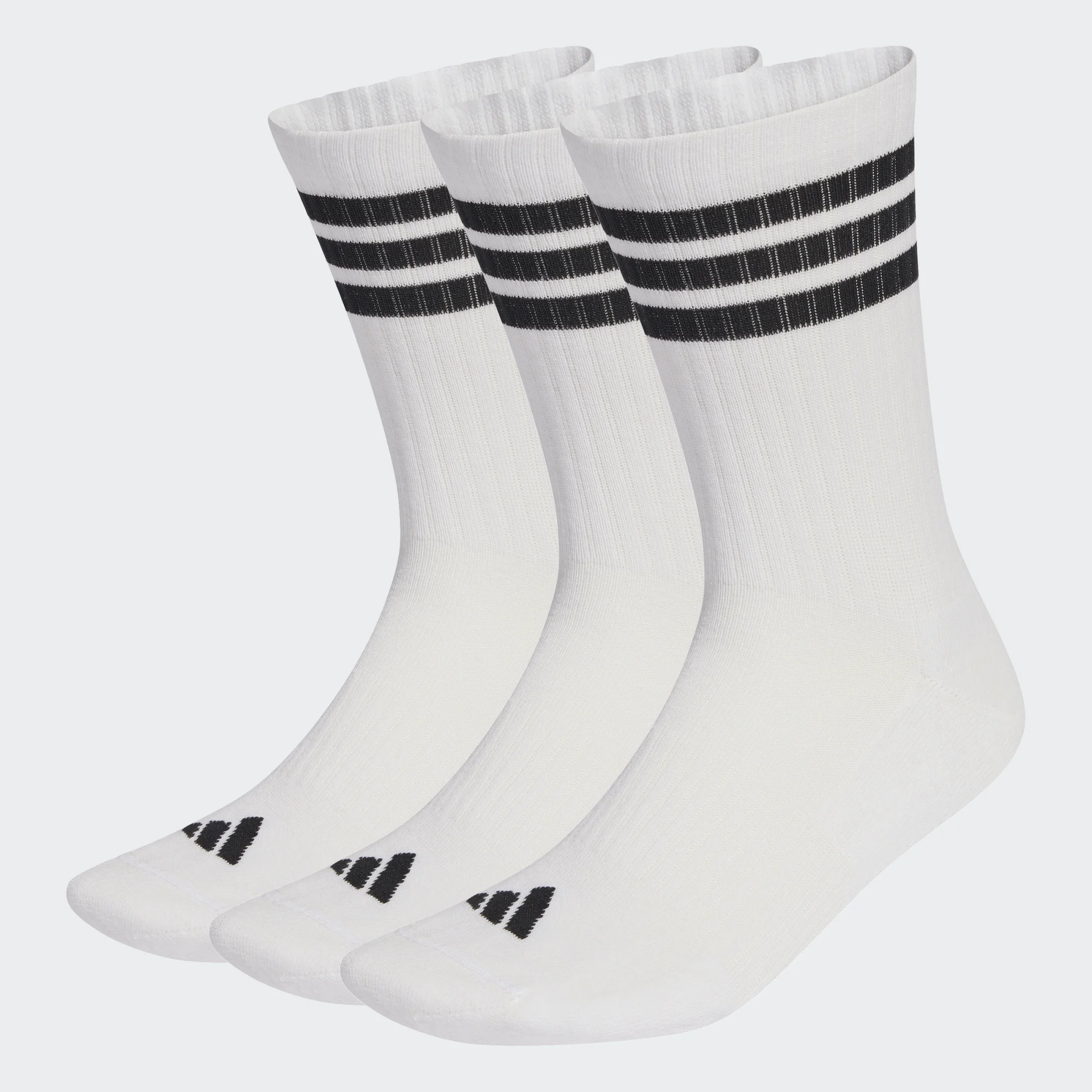 Adidas 3-Stripes Cushioned Crew Socks 3 Ζεύγη