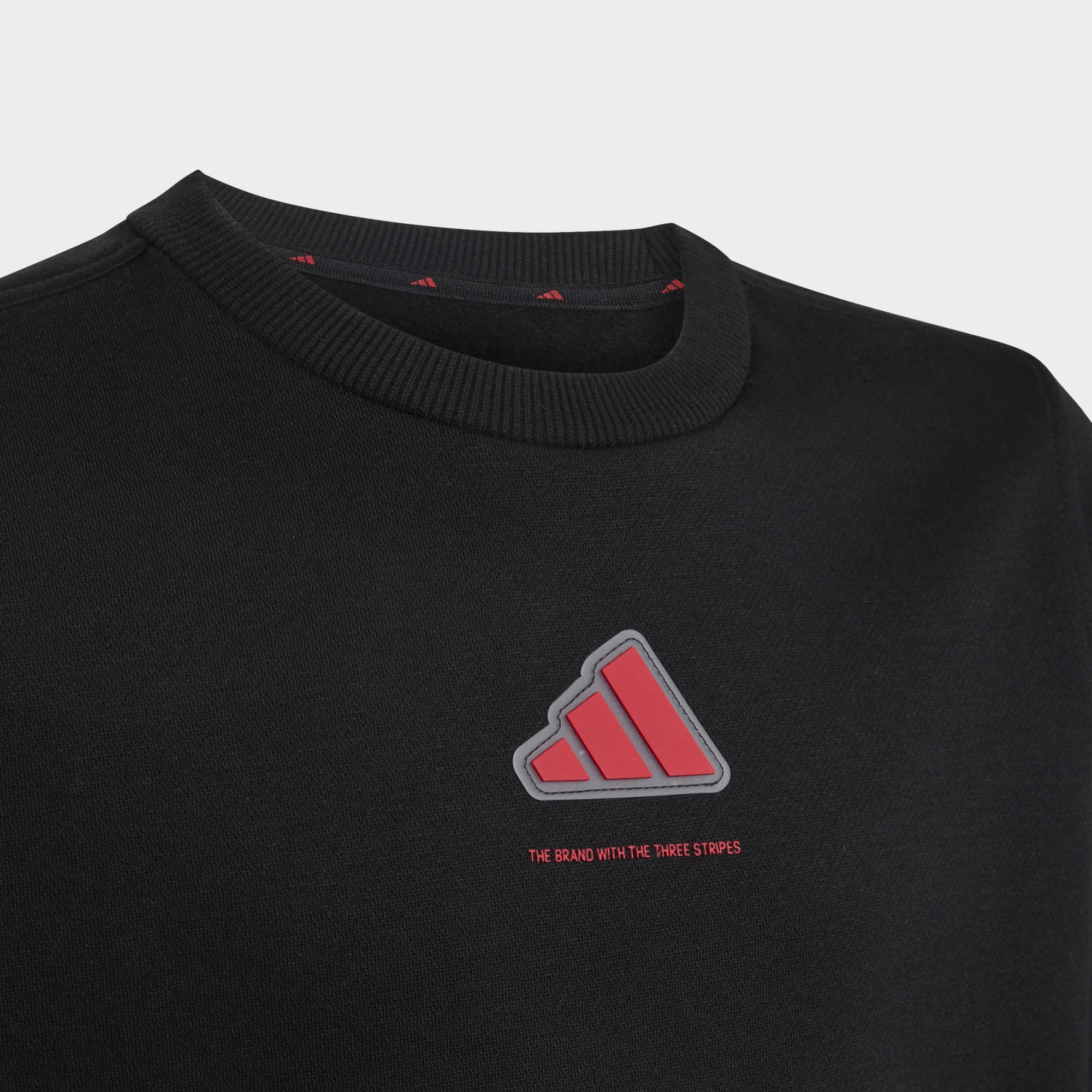 Adidas Slogan Fleece Sweatshirt Παιδικό Φούτερ Λαιμόκοψη