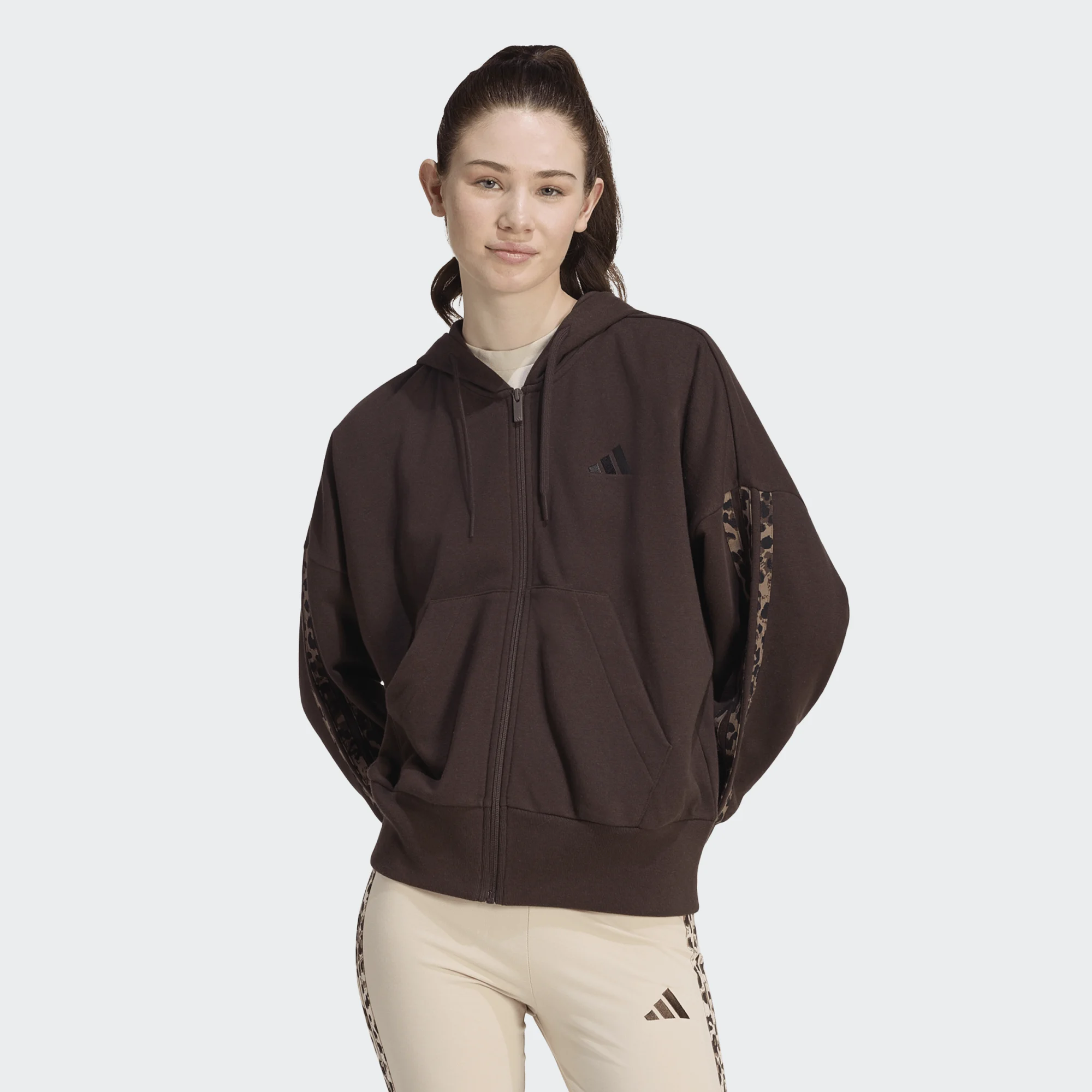 Adidas Seasonal Animal Print 3-Stripes Full Zip Γυναικεία Ζακέτα