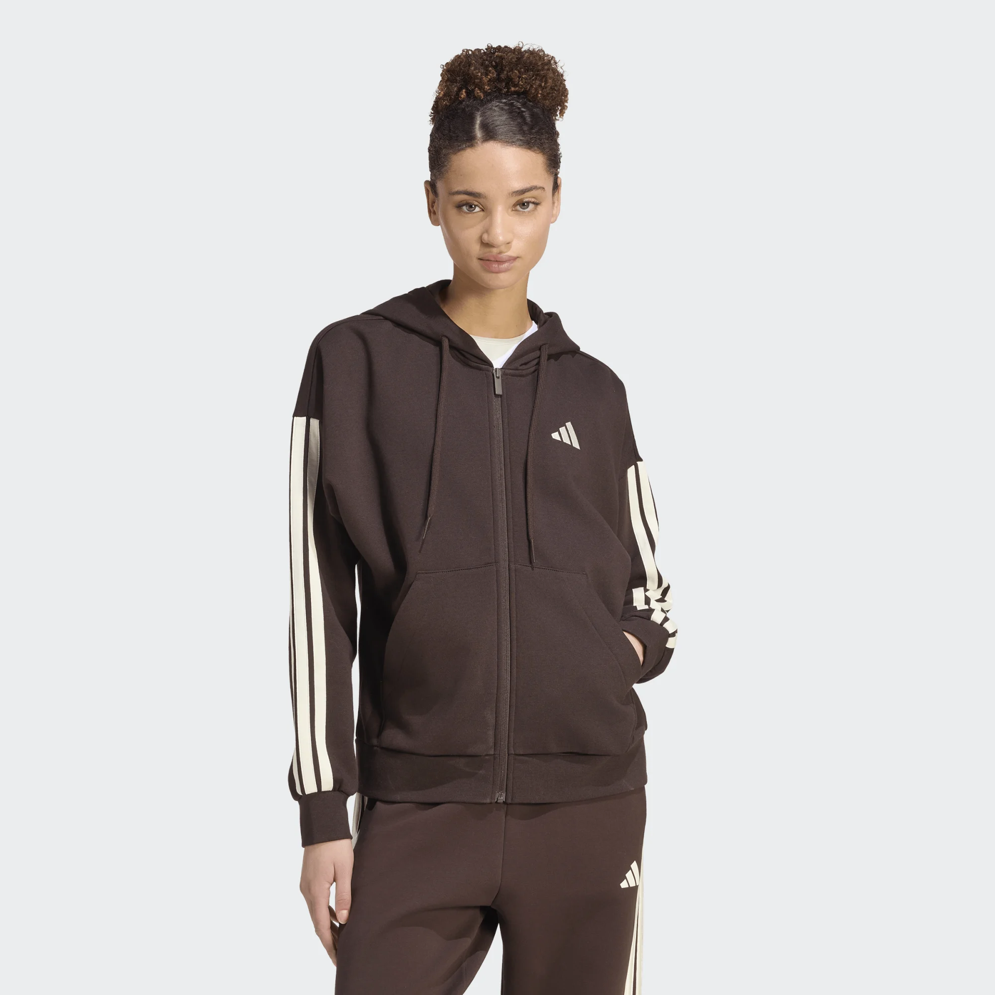 Adidas 3-Stripes Full-Zip Fleece Γυναικεία Ζακέτα